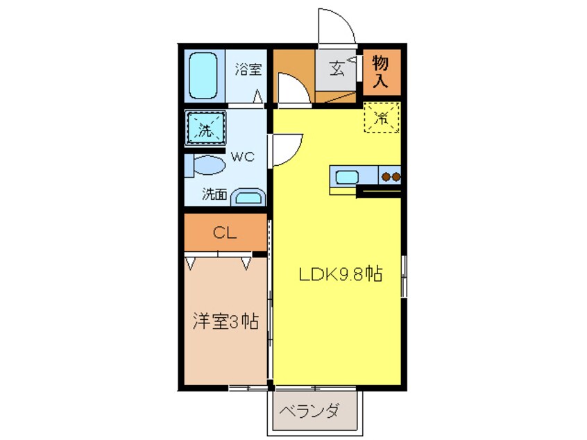 間取図 ロイヤルガーデン富の原A棟