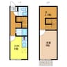 リースランド古賀島(A棟・B棟) 1DKの間取り