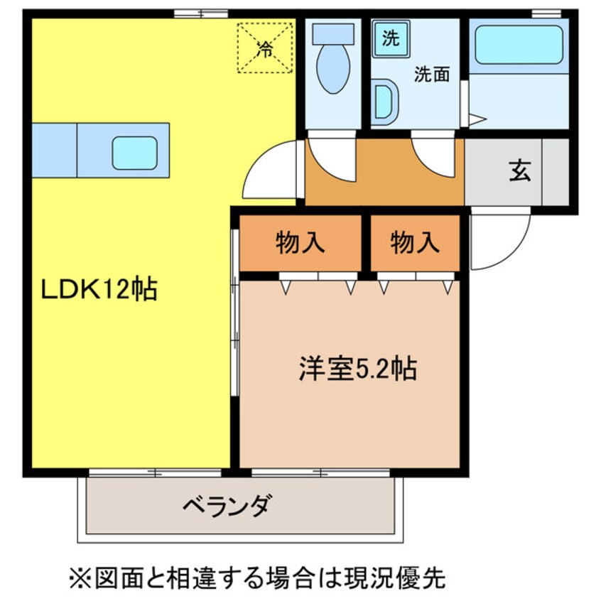 間取図 メルベーユ富の原F棟