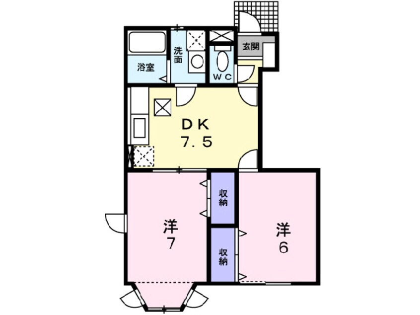 間取図 リバーサイドカーサＢ