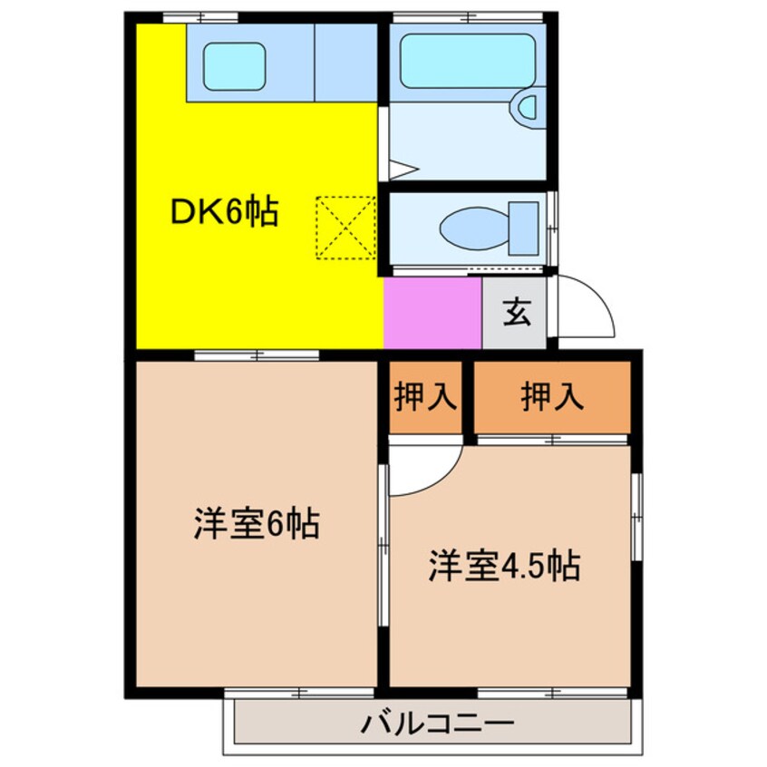 間取図 ベイビューヒルズ武部　B棟