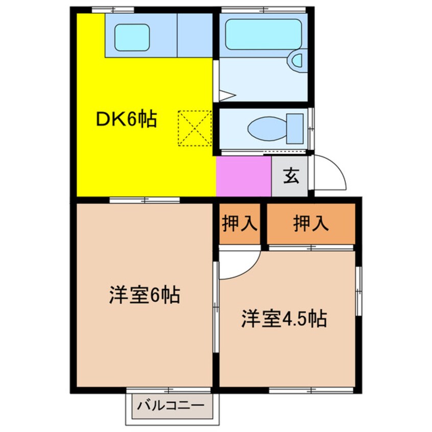 間取図 ベイビューヒルズ武部　B棟