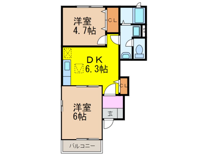 間取図 オリーブＡ・Ｂ