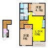 オリーブＡ・Ｂ 2LDKの間取り