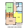 リバーサイドよざき 2DKの間取り