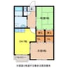 リバーサイドよざき 2DKの間取り