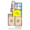 ターシャハウス 2DKの間取り