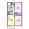 ファミールつたぎＡ・Ｂ 2DKの間取り