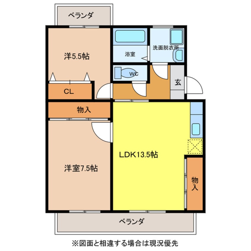 間取図 ヴェルデ中村A