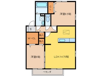 間取図 フレンドリースクエア桜Ｂ棟