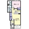 エスポワール壱番館 1LDKの間取り