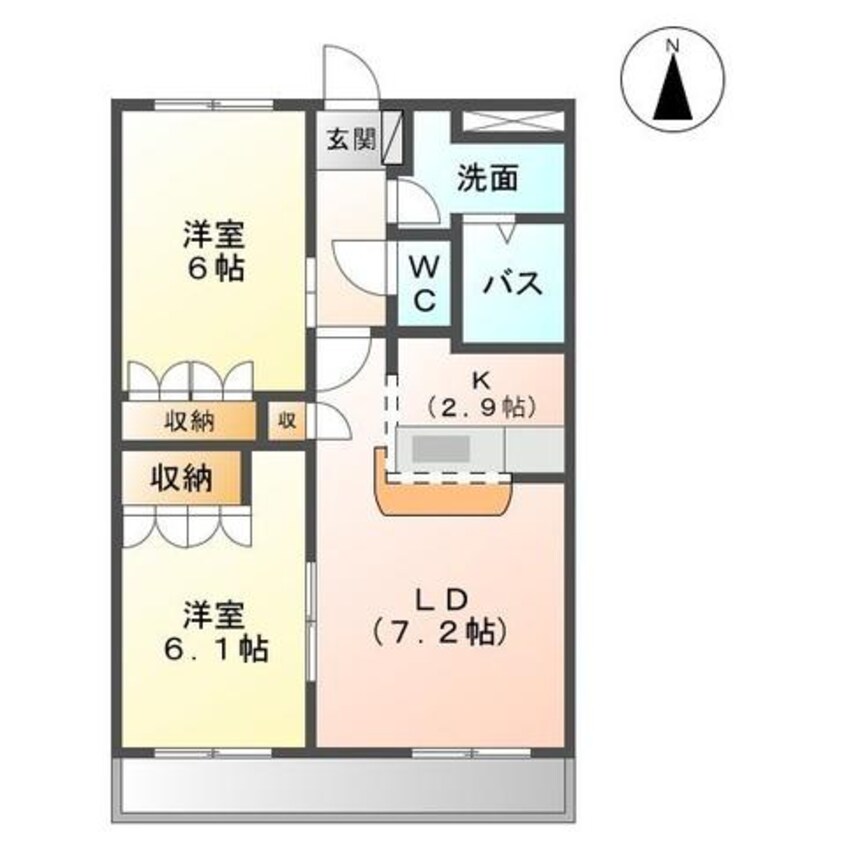 間取図 ロイヤルヒル岩松Ⅰ・Ⅱ