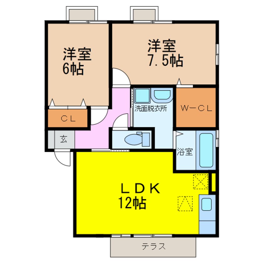 間取図 長崎県営バス（大村市）/木場(高速) 徒歩10分 1階 築16年