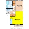 スカイコート大村（Ａ・Ｂ）　B棟 1LDKの間取り