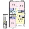 トライアンフ　マリンタウンＢ 3LDKの間取り
