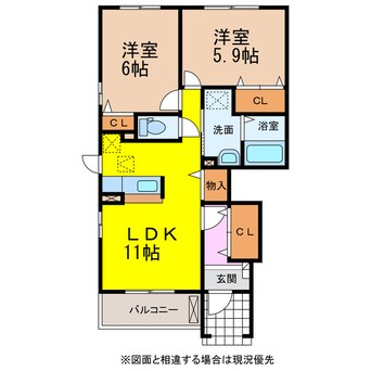 間取図 トライアンフ　マリンタウンＢ