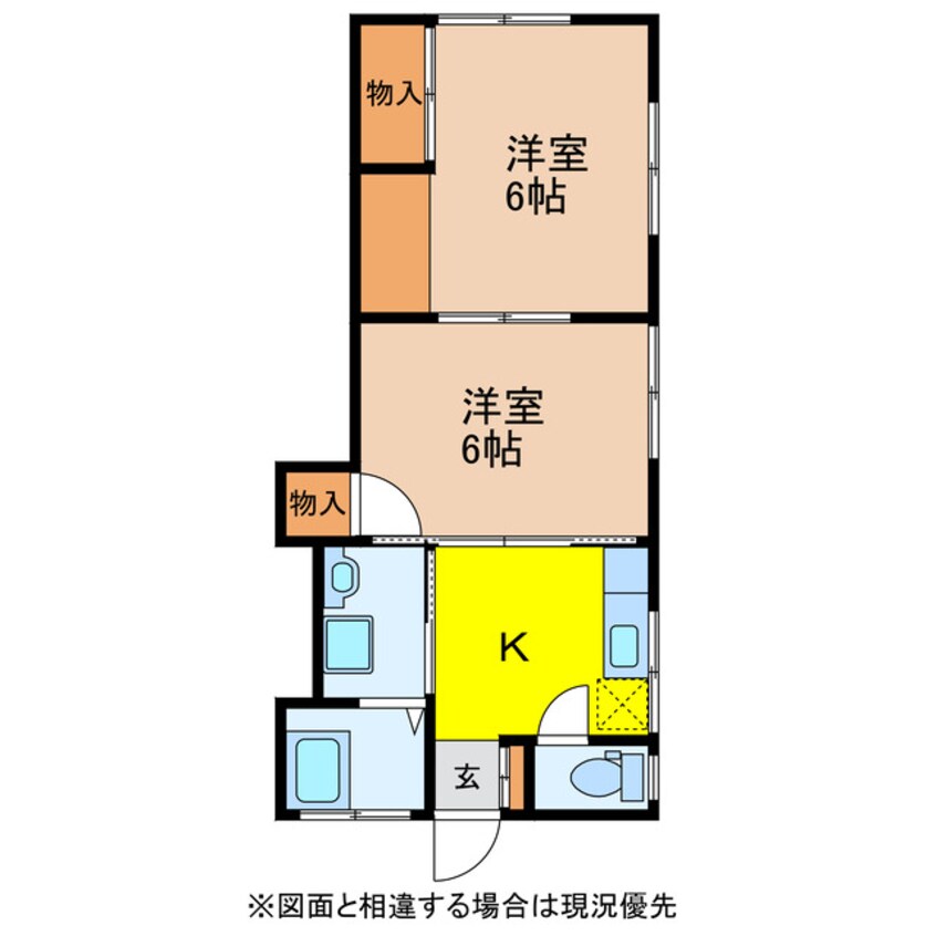 間取図 久原コーポラス（E・F・G）