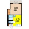 コーポヨーコⅡ 1DKの間取り