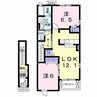 カルム・グラーツィエＡ 2LDKの間取り