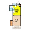 シティマンション吉田 1DKの間取り