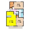 ヴィクトワールＫ-Ⅳ 2LDKの間取り