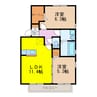 ヴィクトワールＫ-Ⅳ 2LDKの間取り
