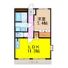 ベルメゾン久原 1LDKの間取り