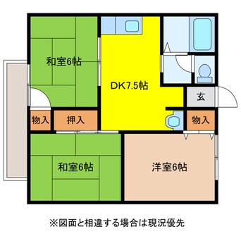 間取図 プレジール久原