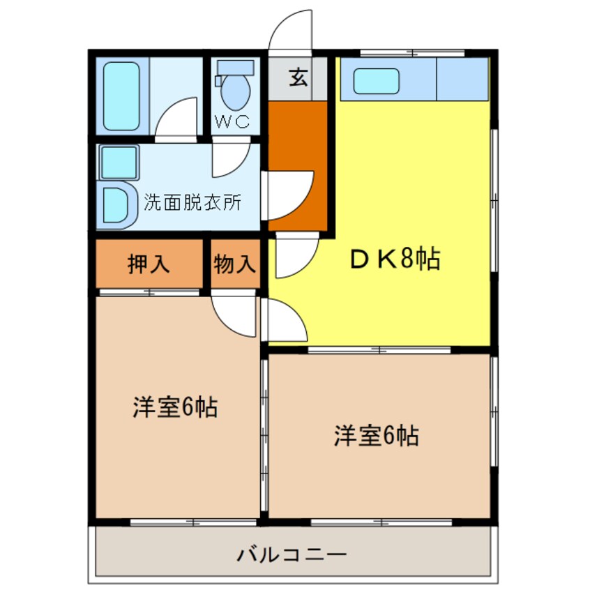 間取図 コーポヨーコⅢ