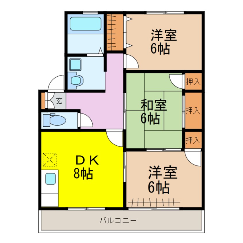 間取図 ヴァンベールＨＦ