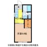 グランシード古賀島 1Kの間取り