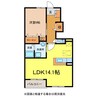 クローバー三城Ａ 1LDKの間取り