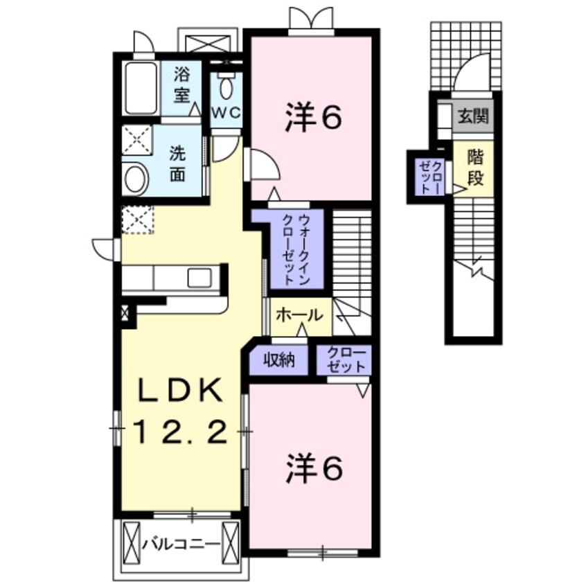 間取図 クローバー三城Ｂ