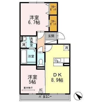 間取図 ニューハイツタリカドＥ