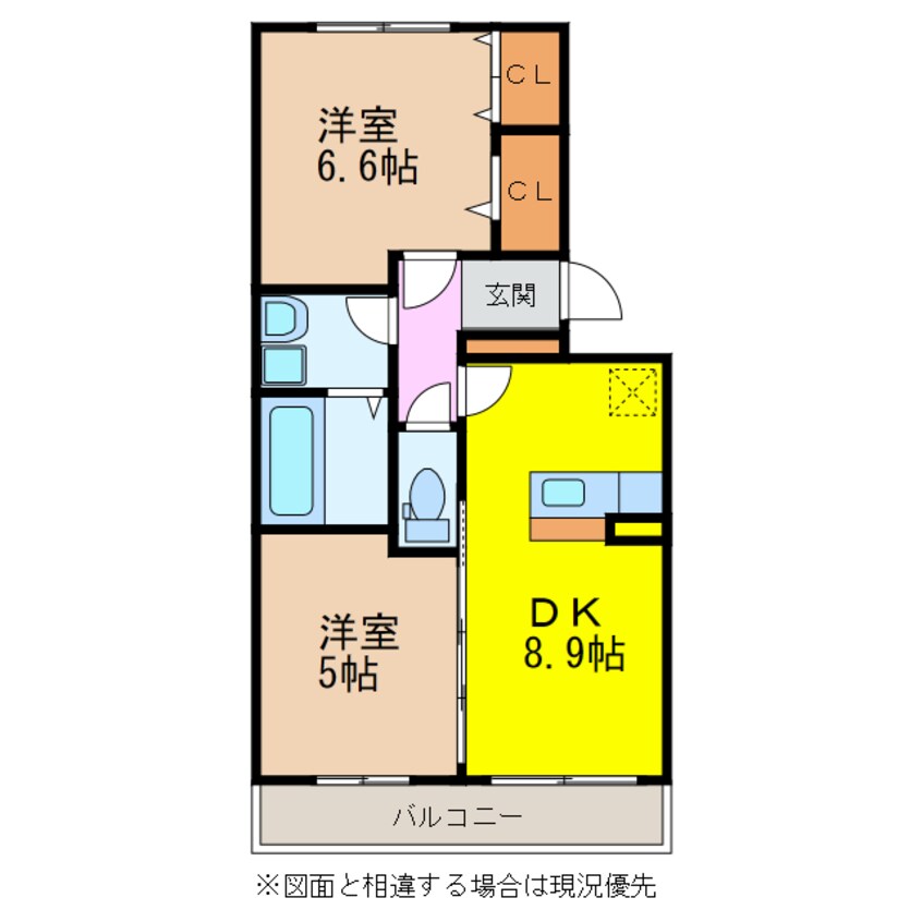 間取図 ニューハイツタリカドＥ