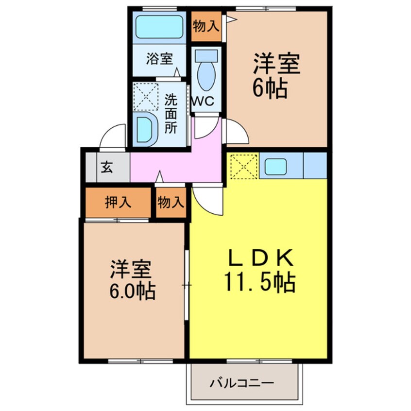 間取図 ロイヤルガーデン永田Ａ棟