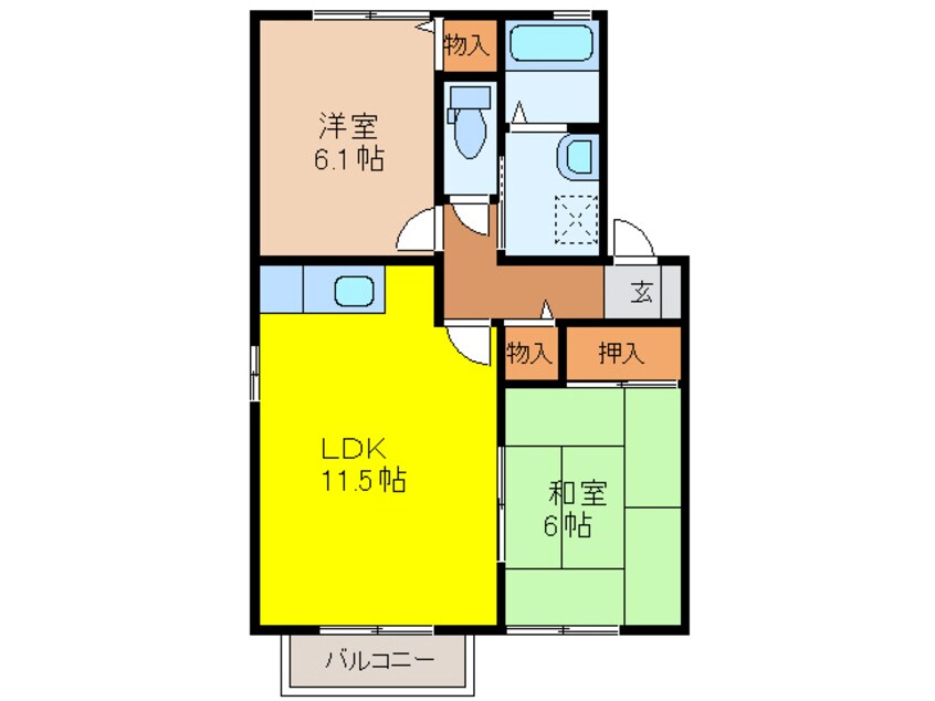 間取図 セジュール宮小路Ａ棟