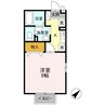エクセル三城 1Kの間取り
