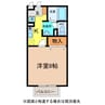 エクセル三城 1Kの間取り
