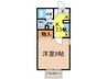 エクレール西三城 1Kの間取り