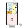 エクレール西三城 1Kの間取り