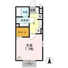 ボヌール三城 1Kの間取り