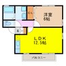 ウィルモア鬼橋Ｂ棟 1LDKの間取り