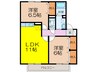 サンライズ豊　Ａ棟 2LDKの間取り