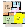 セジュールナガイ 2DKの間取り