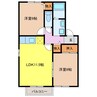 グランドゥール鬼橋 Ｃ棟 2LDKの間取り