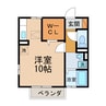 セジュールナガイⅢ 1Rの間取り
