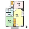 オレンジハウス　B・C棟 2LDKの間取り