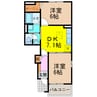 グレイスＡ 2DKの間取り
