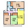 グランドゥール鬼橋 Ｂ棟 3LDKの間取り